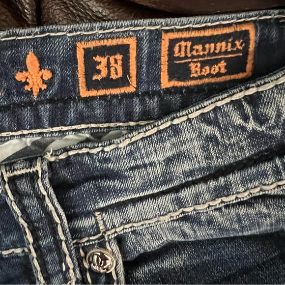 Rock Revival Dark Blue Denim with White Stitching - Picture 12 of 15